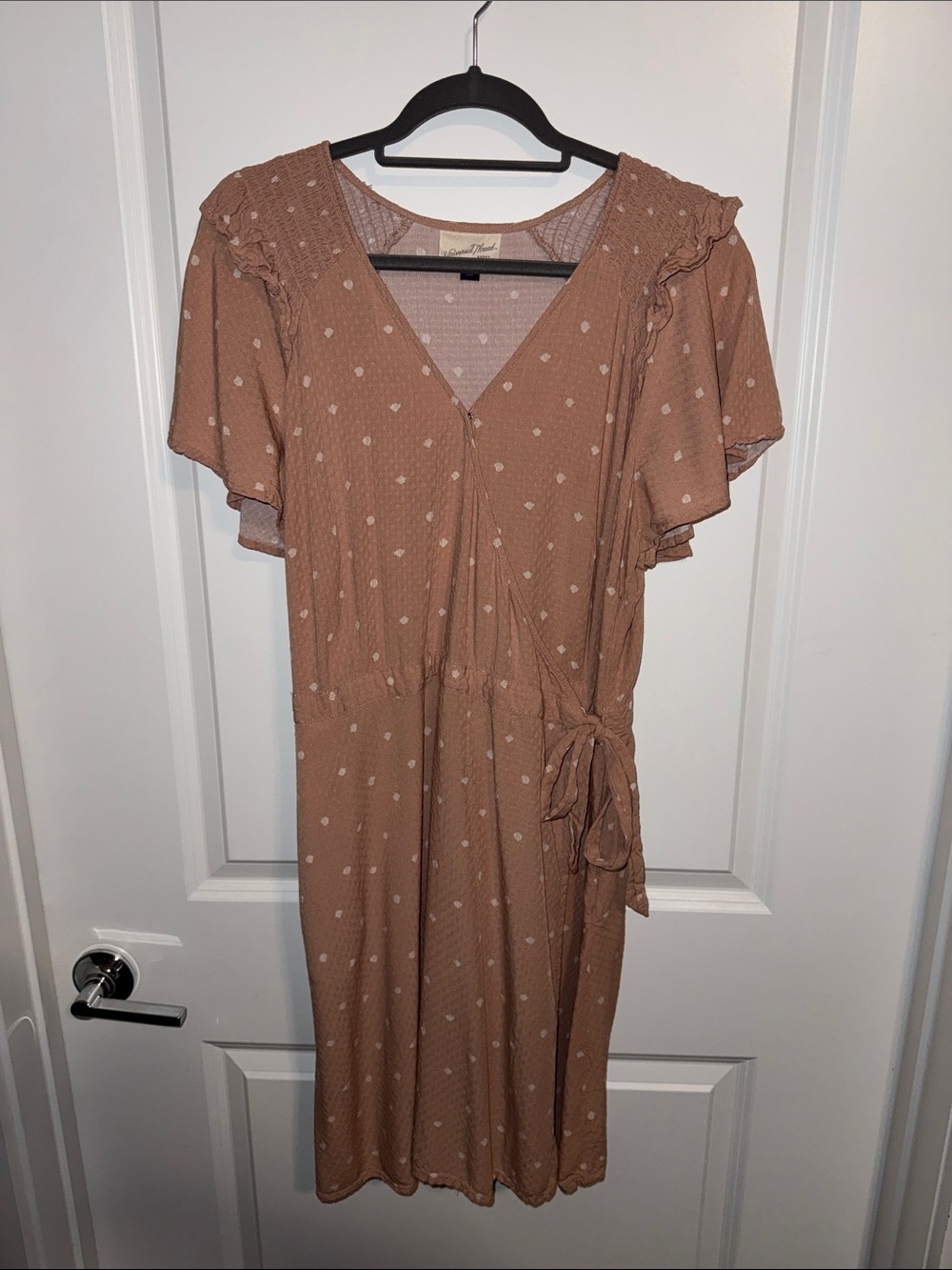Women’s Polka Dot Wrap Midi Dress